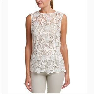 Like new! CABi white sheer lace top